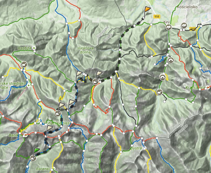 Mapa trasy (dzień 2), źródło: mapa-turystyczna.pl