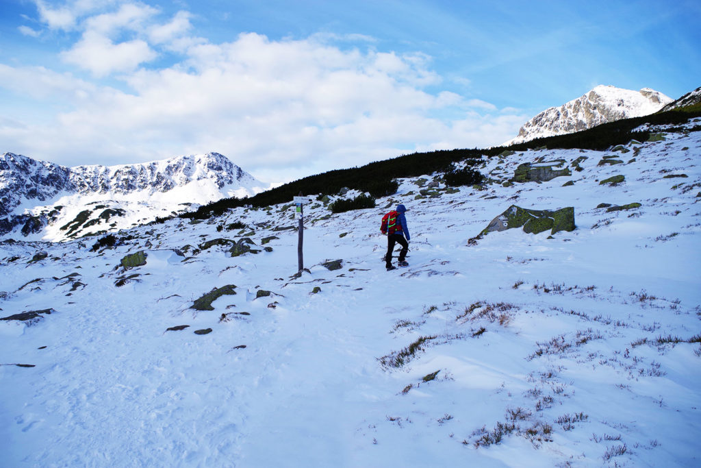 Początek czarnego szlaku na Kozi Wierch w Tatrach Wysokich