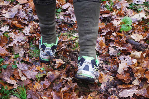 Tył skarpet wodoodpornych Bridgedale StormSock z bliska