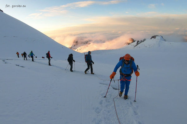 Kazbek - lodowiec Gergeti