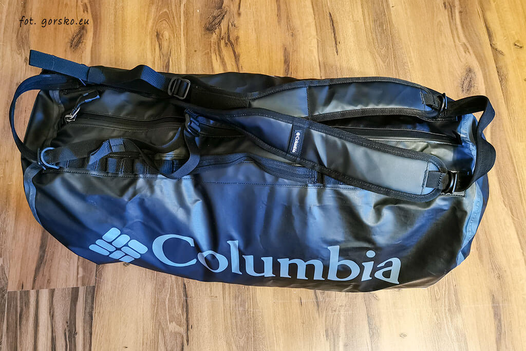 Duża torba podróżna Outdry Ex Duffle 80l spakowana