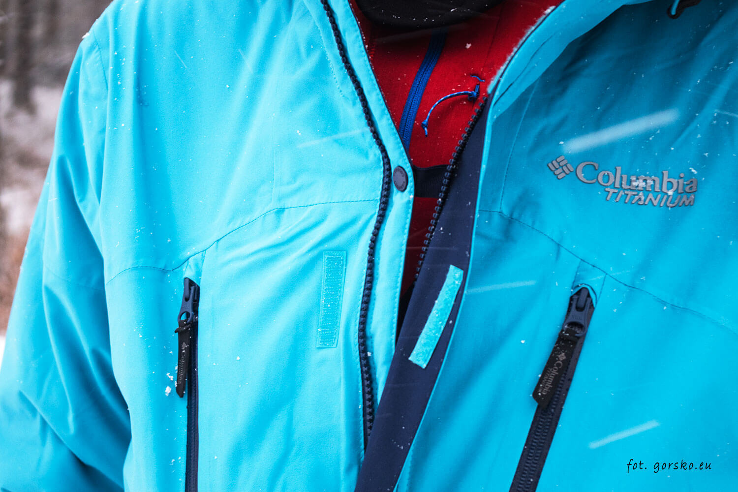 Ocieplana kurtka narciarska Columbia Aerial Ascender II taśma