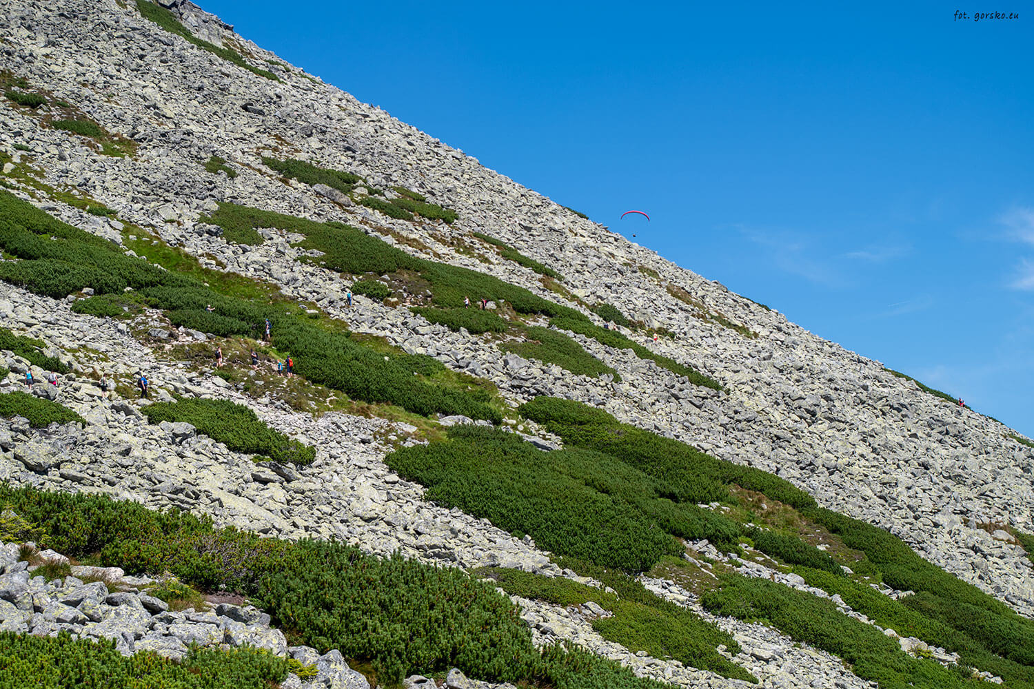 Kieżmarski Szczyt szlak za Łomnickim Stawem