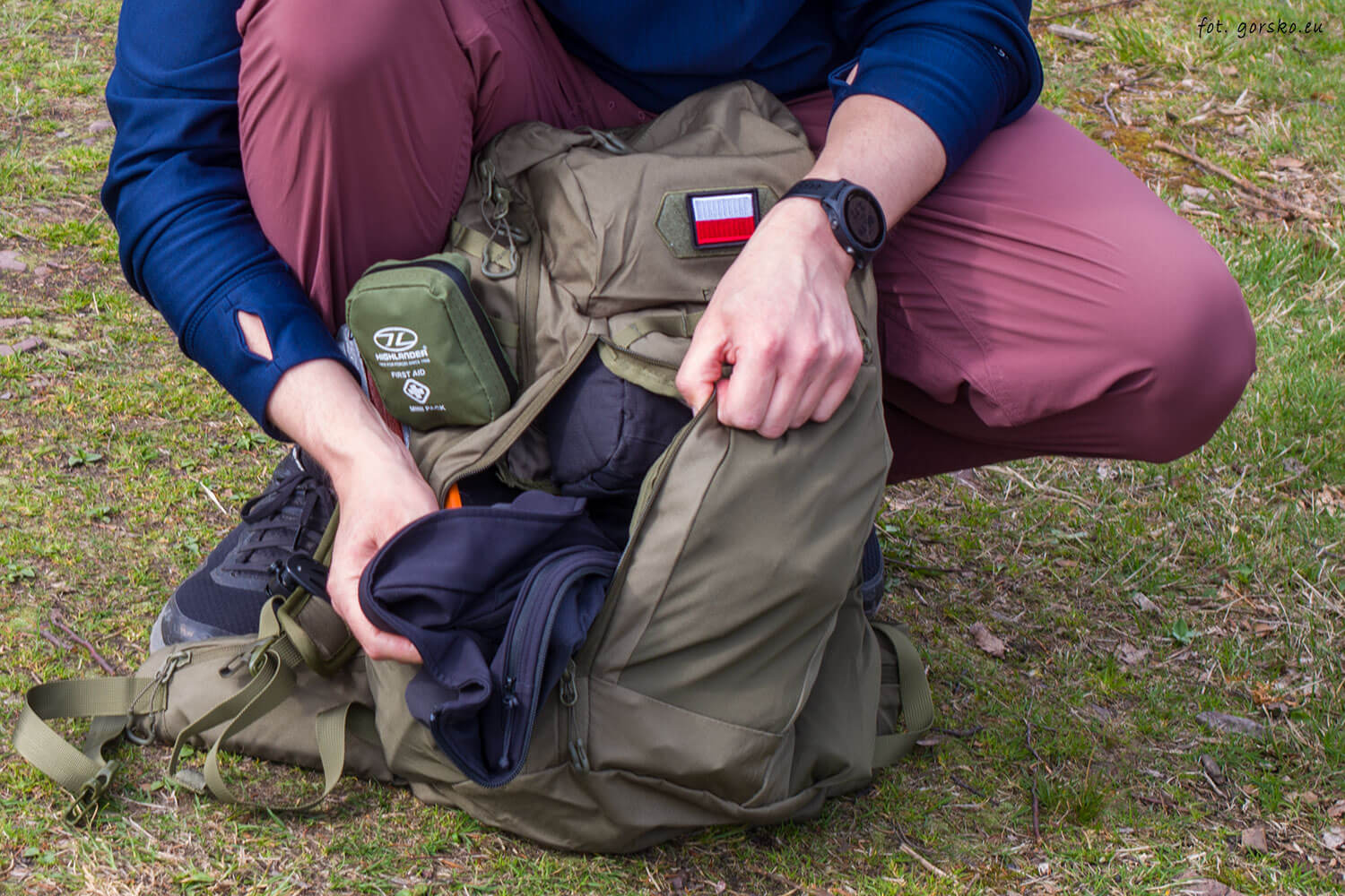 Plecak Highlander Fhior FH Pac 2 30 l dodatkowy dostęp do komory głównej